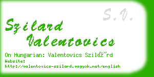 szilard valentovics business card